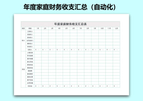 年度家庭财务收支汇总（自动化）