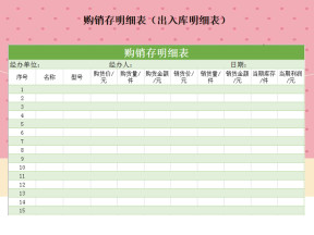购销存明细表（出入库明细表）