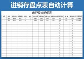 库存盘点表（进销存明细表）