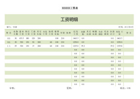 工资明细表