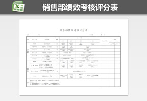 销售部绩效考核评分表