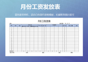 月份工资发放表