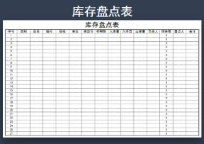 库存表（盘点表）