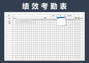 绩效考核-绩效考勤表