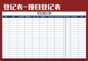 登记表-项目登记表