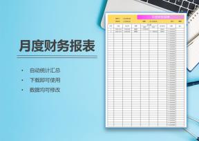 自动汇总—月度财务报表