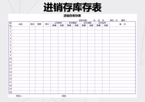 进销存库存表
