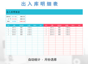 出入库明细表