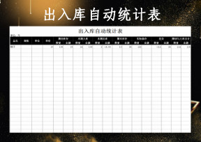 出入库自动统计表