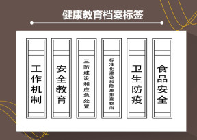 安全健康教育档案标签