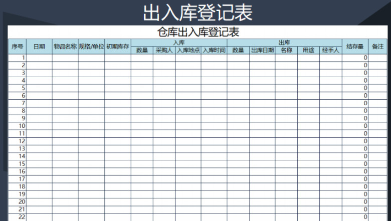 出入库明细