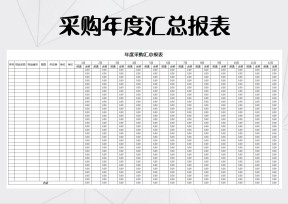 采购年度统计表