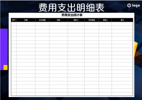 费用支出明细表