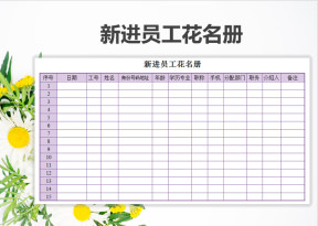 新进员工花名册