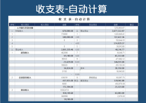 收支表-自动计算