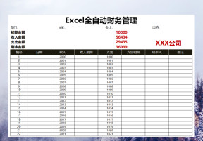 Excel全自动化管理财务报表