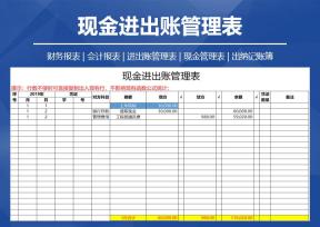 现金进出账管理表（财务报表）