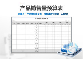 产品销售量预算表