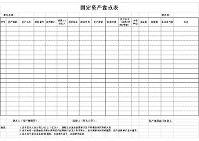 固定资产盘点表格