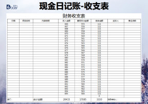 财务报表-收支明细表