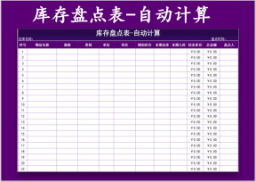 库存盘点表-自动计算