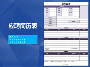 员工应聘简历表