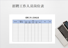 招聘工作人员岗位表
