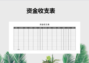 资金收支表