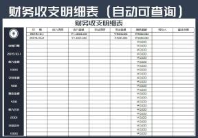 财务报表(收支表可查询)