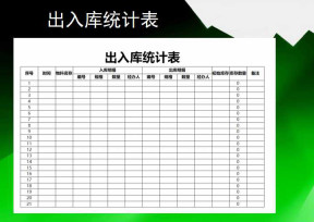 出入库统计表
