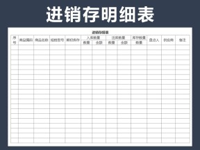 进销存明细表-仓库进销存