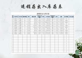 进销存出入库存表