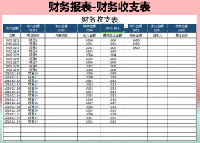 财务收支查询表一键查询