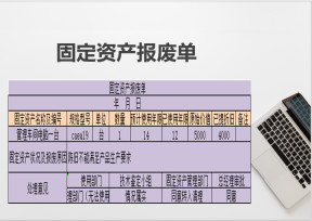 固定资产报废单