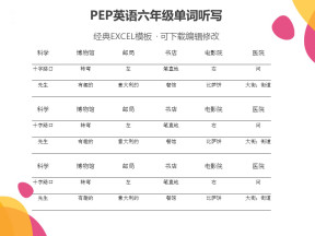 PEP英语六年级单词听写