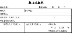 部门借款单 单据粘贴单 差旅费报销单
