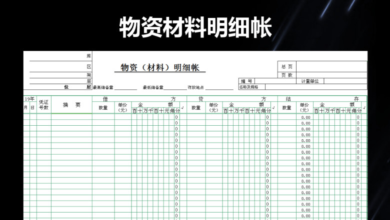 物资材料明细帐