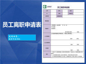 员工离职申请表