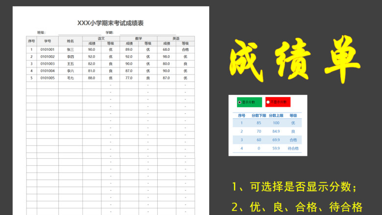 成绩单