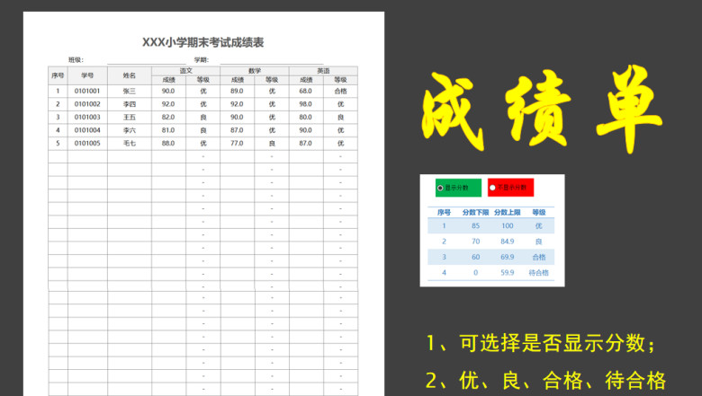 成绩单