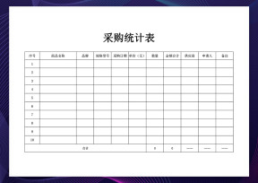 采购申请统计表