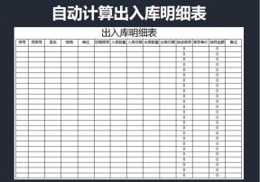 库存表仓库盘点明细