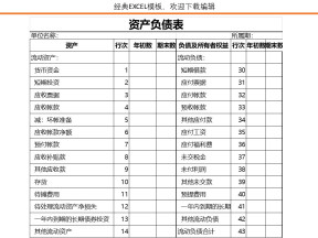 财务纳税人财务报表模板