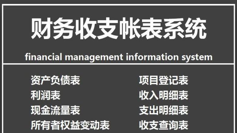 财务收支账表系统