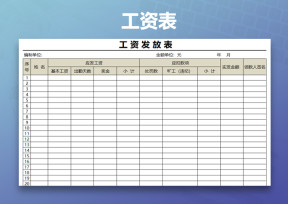 工资发放表格式