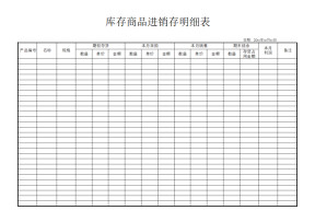 库存商品进销存明细表