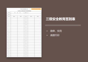 安全教育培训签到表