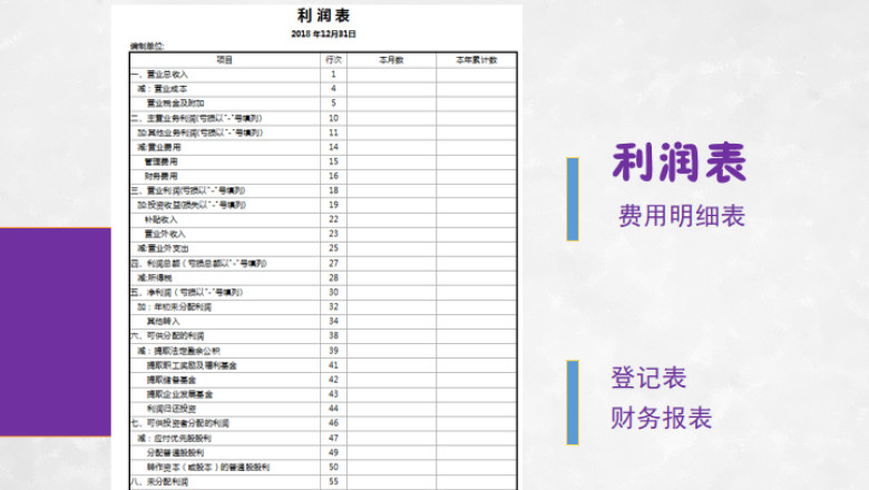 空白财务报表-年度报表