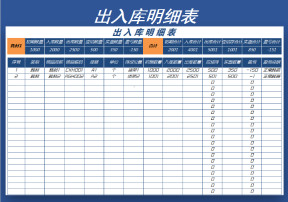 仓库进销存明细表