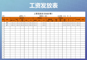 工资发放登记表